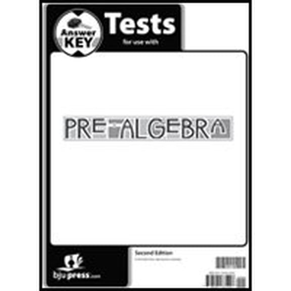 Pre-Owned Pre Algebra Grade 8 Testpack Answer Key 2nd Edition, 9781591665496, 1591665493, Paperback, Second Edition edition