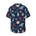 thumbnail image 4 of Goofa Sea Creatures Printed Men's Casual Short-sleeved Shirt,Lightweight Breathable Button-down,Summer Casual men's top,Versatile Fashion shirt-Small, 4 of 7