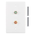 thumbnail image 1 of zhangqiuzhi Multi Functional 2 RCA Interfaces Wall Plate Panel for Office Building US Standard, 1 of 9