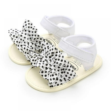

Summer Baby Girls Breathable Anti-Slip Bow Shoes Sandals Toddler Soft Soled First Walkers