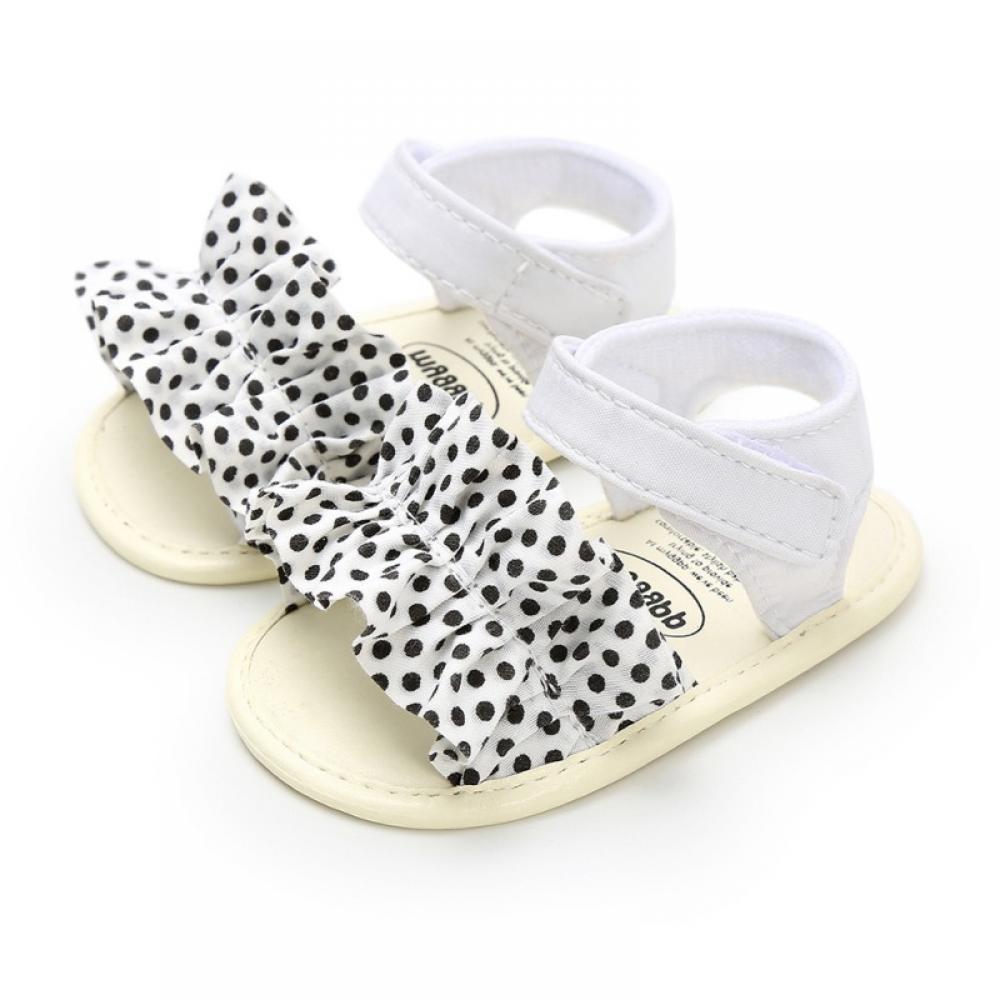 Summark Infant Baby Girls Soft Sole Summer Sparkle Sandals Flower Shoes Bowknot Candy Princess Dress Flats Crib Shoes - image 4 of 7
