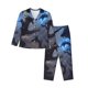 thumbnail image 1 of Fotbe Black And Blue Lightning Dragon Conjunto de Pijama de Manga Larga para Mujer con Estampado, Ropa de Dormir de 2 Piezas, Conjunto de Casa Suave y Cómodo con Bolsillos-X-Large, 1 of 7