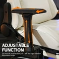 thumbnail image 3 of SYTHERS Adjustable Lumbarr Ergonomic Gaming Chairs and Footrest for Adults 400lb Big and Tall, White, 3 of 7
