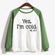 thumbnail image 4 of Moda mujer suelta cuello redondo casual manga larga impresa señoras sudadera tops Pompotops gfhjh17708, 4 of 5