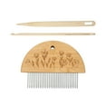 thumbnail image 4 of Tapiz tejido peine DIY tapiz enhebrador dientes anchos para adultos principiantes DIY tejido trenzado herramientas para tapices alfombra colgante de Estilo C Gloria Telar, 4 of 9