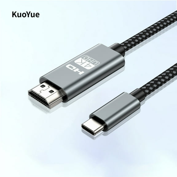 KuoYue USB-C to HDMI Cable, supports 4K@30Hz resolution, one-way Type-C to HDMI connection cable, compatible with MacBook Pro/Air, Steam Deck, HDTV and more (2m)