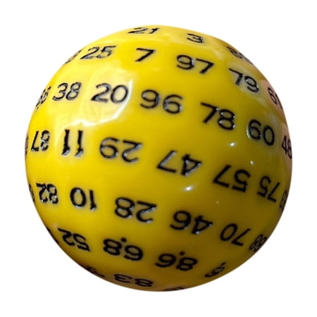Unique Polyhedral 100-Sided Dice Set For Tabletop Rpg Perfect For D&D Pathfinder Call Of Cthulhu And Other Roleplaying Adventures Acrylic Construction With Clear Numbers