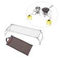 thumbnail image 4 of Parrilla de Camping portátil compacta de acero inoxidable, Camping, carbón, , , parrilla, , soporte de para mochilero, Sunnimix Parrilla plegable para fogata, 4 of 8