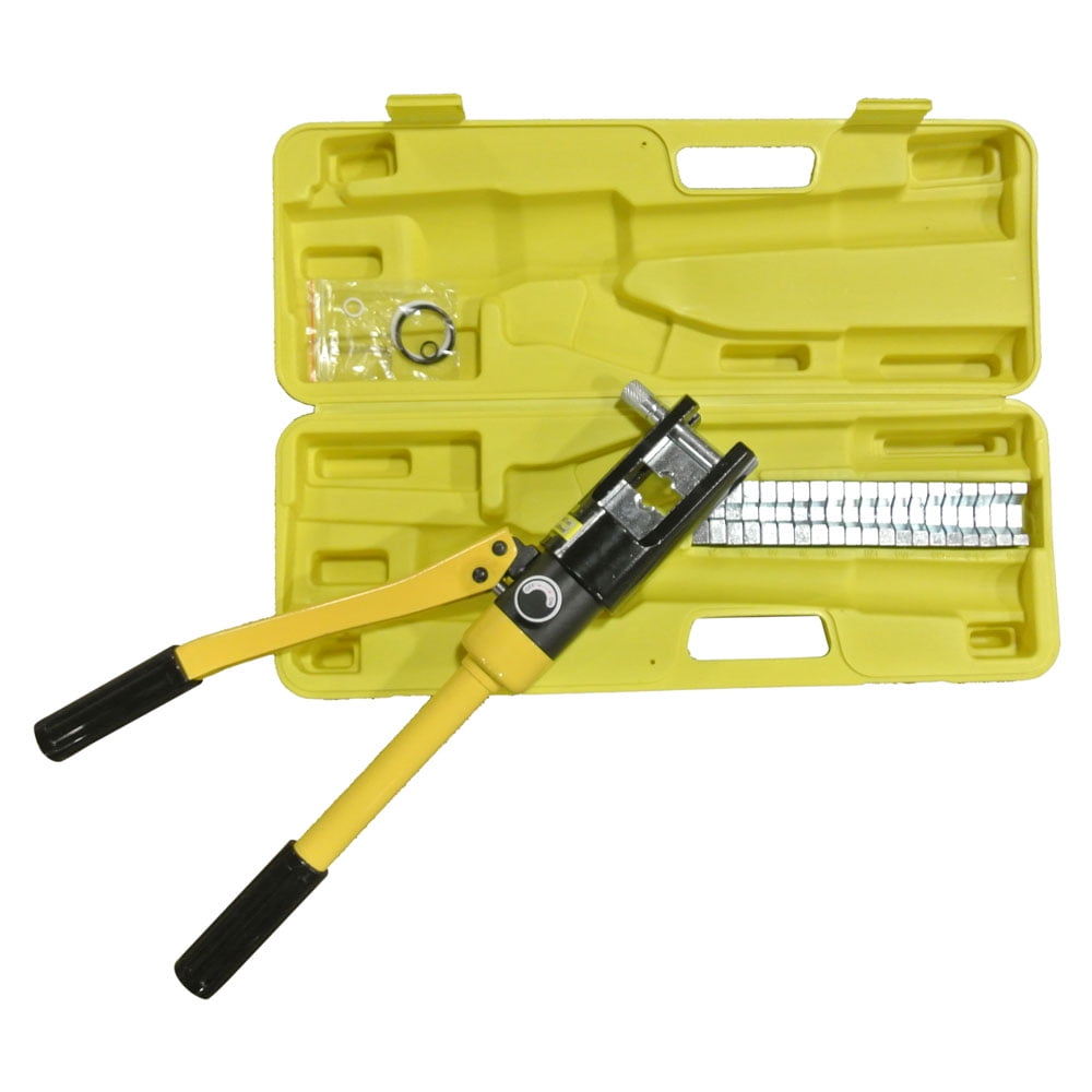 5 Ton Hydraulic Wire Battery Cable Lug Terminal Crimper Crimping Tool & 8 Dies