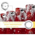 thumbnail image 4 of Fsddascl Red Christmas Blackout Curtains for Bedroom/Living Room, Thermal Insulated Kitchen Curtains, Xmas Snowman Truck Tree Balls Grommet Darkening Window Treatment Drapes 52"x72"x2, 4 of 6