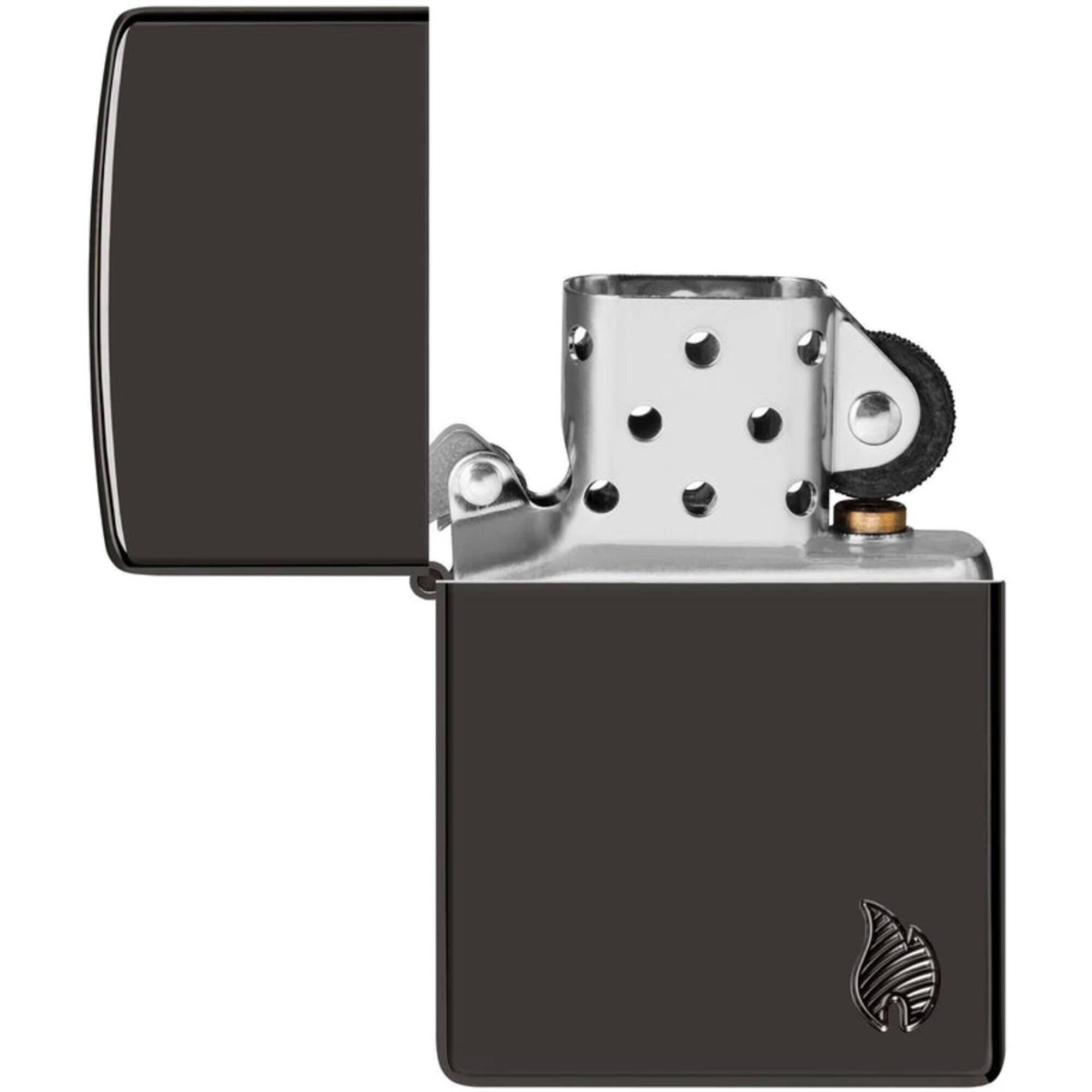 Zippo 46402 Armor High Polish Black Flame Windproof Design Lighter