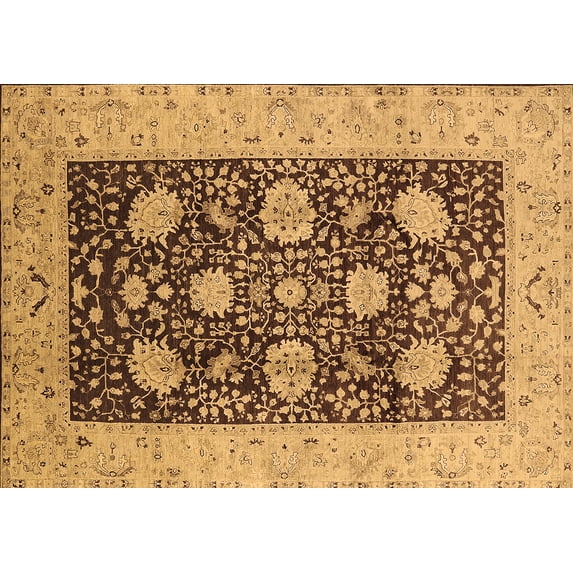 Ahgly Company Indoor Rectangle Oriental Brown Traditional Area Rugs, 3' x 5'