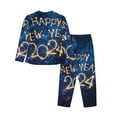 thumbnail image 2 of Uemuo Beautiful New Year 2024 Pattern Womens Pajama Sets,PJ Set for Women,Pajamas for Women Logo,Long Sleeve Pajama Set for Women,Soft Long Sleeve Top With Pants-Small, 2 of 9