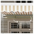 thumbnail image 6 of Retractable Patio Awning 13x8 Ft, Adjustable Sun Shade Canopy, Beige Striped Outdoor Cover, 6 of 9