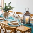 thumbnail image 6 of Teal Ombre Round 15 Inch Placemats Set of 4, Modern Marble Ink Painted Abstract HeatResistant Non Slip Place Mats for Dining Table, Wipeable Braided Kitchen Table Mats for Housewarming, 6 of 9