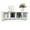 White, variant on Costway Hanging Entryway Shelf Coat Rack Wall Mounted Storage Cabinets W/5 Dual Hooks Brown