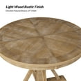 thumbnail image 2 of Farmhouse 40" Round Dining Table Rustic Solid Wood X-Base Dinner Table 4 People Dining Room Kitchen Natural, 2 of 7