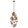 thumbnail image 2 of Kalco 520353BVB Damask 20 Light 16" Wide Pendant - Black / Vintage Brass, 2 of 3