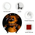 thumbnail image 5 of Lsque Five Nights At Freddy'S Pattern Ceramic Decorative Plate Decorative Plates with Display Stand Personalized Porcelain Plate Ceramic Ornaments for Wall Hanging Decoration-8in, 5 of 6