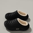 thumbnail image 2 of QQAMB Slippers for Women Waterproof Winter Warm Soft Cozy Fuzzy Indoor Outdoor Striped Slip-On House Slippers, 2 of 7