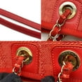 thumbnail image 6 of Pre-Owned CHANEL Deauville Line Medium Tote Bag Red Mixed Fiber x Calf Leather (Good), 6 of 8