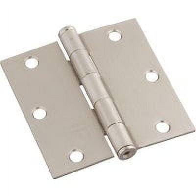 National Hardware - V512 3-1/2" SQR Hinge 3/pk - Satin Nickel