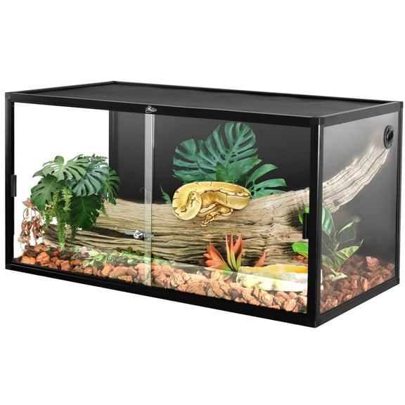 GUZZLO 120 Gallon Full Knock Down Reptile Terrarium , Easy Assembly