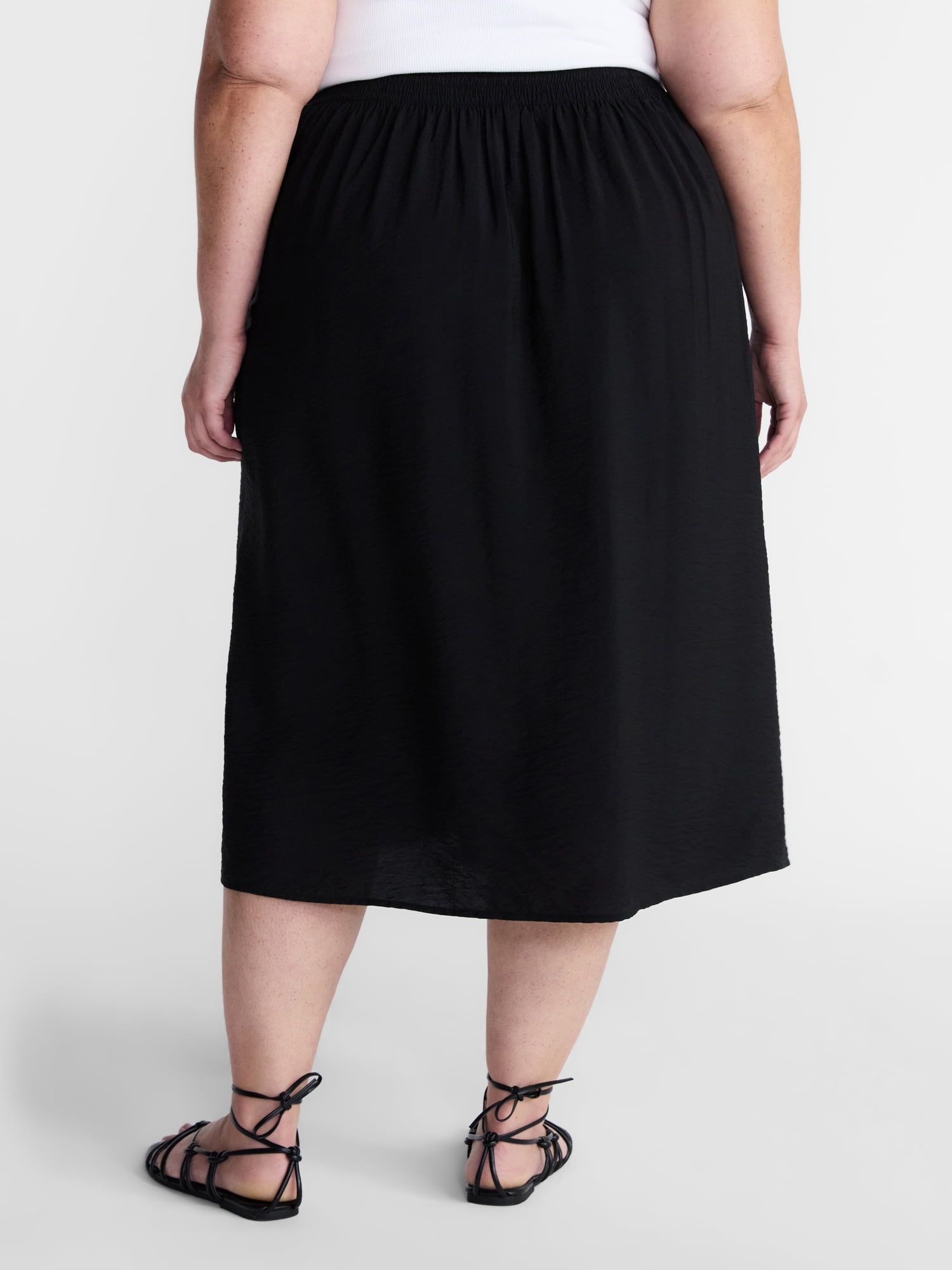 Terra & Sky Women’s Plus A Line Midi Skirt, Sizes 0X-5X