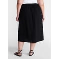 thumbnail image 3 of Terra & Sky Women’s Plus A Line Midi Skirt, Sizes 0X-5X, 3 of 5