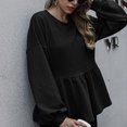 thumbnail image 3 of Top De Cuello Redondo Para Mujer,Top De Otoño Para Mujer,Top Largo Para Mujer,Top De Manga Linterna Para Mujer,Rendimiento Probado, 3 of 5