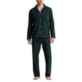 thumbnail image 4 of Polo Ralph Lauren Men's Plaid Flannel Button Down Pajama Set Green Gold XL, 4 of 4
