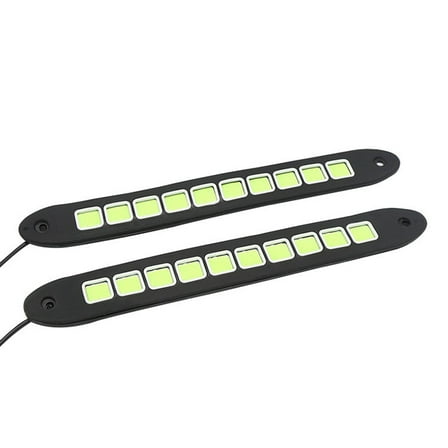 WHAMVOX 2PCS LED COB White High Power Daytime Running Lights Vehicle Driving Lights