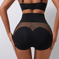 thumbnail image 4 of Fulorrnie Women's High Waisted Underwear Tummy Control Sculpting Panties Breathable Mesh Panels Nylon Spandex, Black, L, 4 of 7
