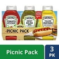 thumbnail image 3 of Heinz Tomato Ketchup, Relish, and Mustard Picnic Pack, 3 Count, 3 of 4