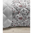 thumbnail image 3 of Floral Down Alternative Comforter, Wild Flowers Rhythmic Earth Toned Print, Microfiber Quilt for All Season, 5 Sizes, Burgundy Multicolor, by Ambesonne, 3 of 3