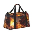 thumbnail image 2 of Disketp Western Fire Cowboy Bolsa de Viaje Tipo Duffle, Bolso de Mano para Fin de Semana para Mujer, Bolsa de Gimnasio Ligera para Hombre, Esencial para Viajes, 2 of 7