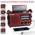 thumbnail image 3 of Radio de emergencia Kaito KA500RED AM/FM/SW con alerta meteorológica, color rojo, 3 of 9
