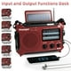 thumbnail image 3 of Radio de emergencia Kaito KA500RED AM/FM/SW con alerta meteorológica, color rojo, 3 of 9