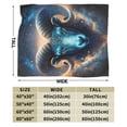 thumbnail image 3 of DouZhe Ultra-Soft Micro Fleece Lightweight Flannel Bed Blanket, Aries Zodiac Signs Print Cozy Warm Throw Blankets, 50"x40", 3 of 7