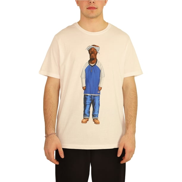 Camiseta gráfica blanca Elevenparis Hombre Two Rap Dog M