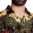 thumbnail image 5 of Love Men's Casual Short Sleeve Printed Button Down Spread Collar Tops Summer Beach Shirts Unisex, 5 of 6