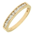 thumbnail image 2 of 9ct Gold Jewelco London 1/4ct Diamond 11 Stone Channel Set Eternity Ring 2mm, 2 of 7