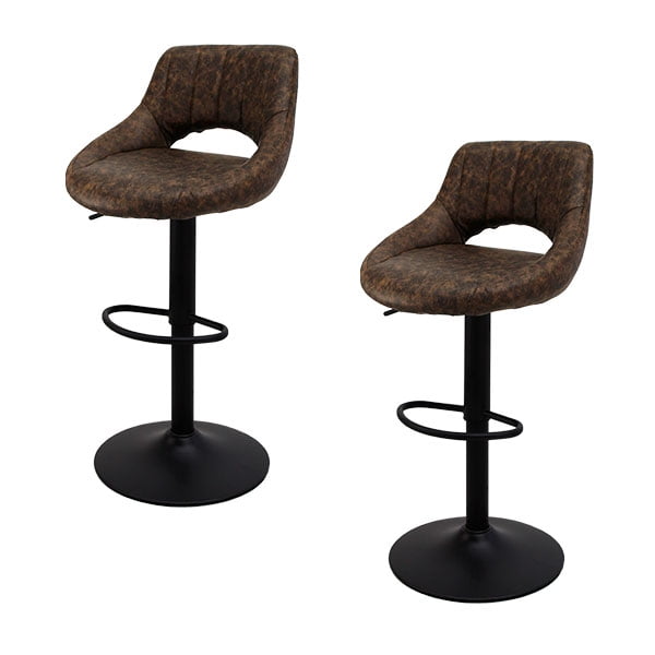 Set de 2 Bancos Ajustables de Altura Berna Cafe Mundo In Bar-Barra
