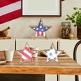 thumbnail image 7 of 4th of July Decorations Wooden Stars, Patriotic Memorial Day Star Tiered Tray Decor Set of 3, Fourth of July Red White Blue Decoration for Home Office Table Shelf, 7 of 7