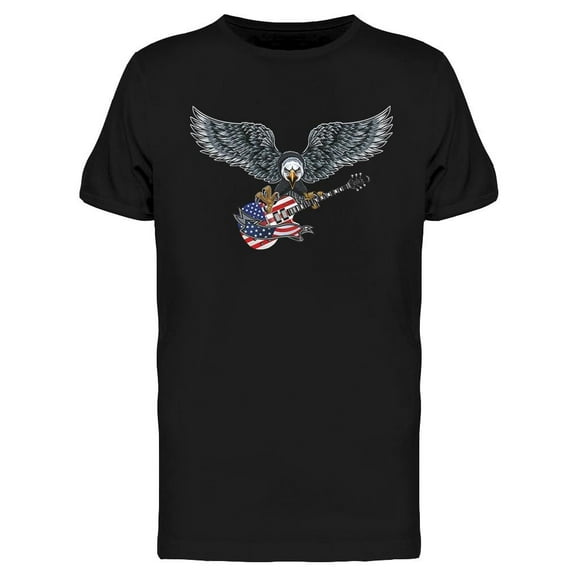 Eagle Flag Guitar T-Shirt Men -Image by Shutterstock, Male Large
