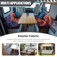 thumbnail image 3 of Uorisanigo 2 Set RV Dinette Cushion Covers Washable Fire Wolf Sofa Chair Cover Camper Couch Cushion Slipcovers RV Accessories for Inside Stretchable Fabric Replacement, 3 of 7