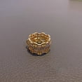 thumbnail image 4 of Womens Geometric Ring with Sparkling Rhinestone Diamond Stitching Europe and America Fashion Individually Packed Gold-Plated Inlaid Artificial Gems Ring, 4 of 4