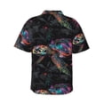 thumbnail image 3 of Daiia Colorful Plant Turtle A Hawaiian Shirt for Men Gentle Cotton Regular Short Sleeve Casual-Medium, 3 of 9