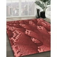 thumbnail image 2 of Ahgly Company Indoor Round Patterned Grapefruit Red Area Rugs, 8' Round, 2 of 6