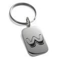 thumbnail image 1 of Stainless Steel Letter W Initial 3D Monogram Engraved Small Rectangle Dog Tag Charm Keychain Keyring, 1 of 1